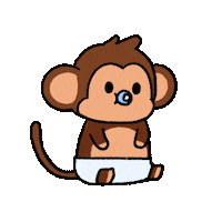 Baby Line Art Sticker by Chimpers
