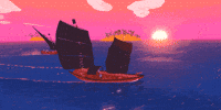 qag_games chill ocean underwater pirates GIF