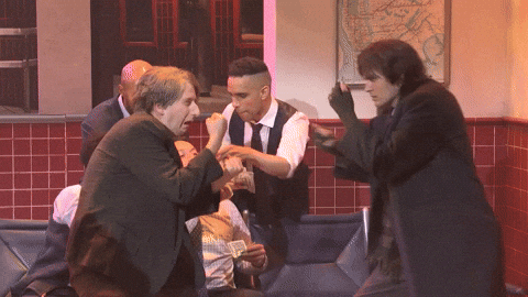 John Mulaney Fighting GIF by Saturday Night Live