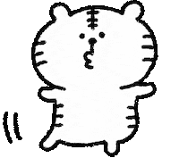 Happy White Tiger Sticker by yoyoyon
