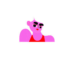 Girl Blink Sticker