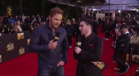 Chris Pratt Laughing GIF by MTV Movie & TV Awards