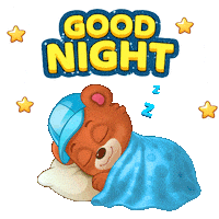 Good Night Sleeping Sticker by Lucas and Friends by RV AppStudios