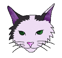 White Cat Sticker by Jasi Gray