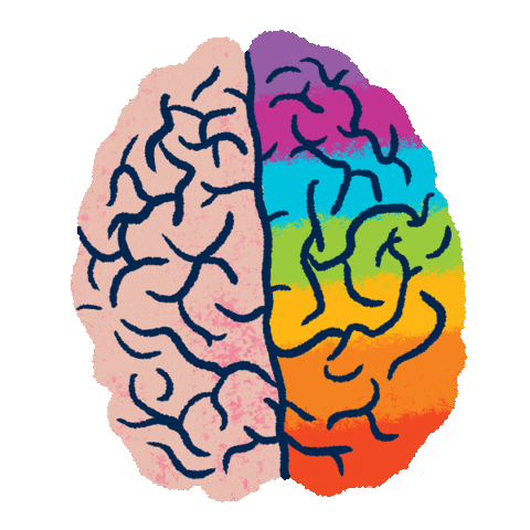 Illustration Brain Sticker by Your One and Only