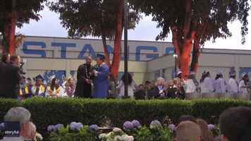 Footage Shows Man Named as Gilroy Suspect at High School Graduation in 2017