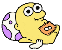 Dinosaur Eating Sticker