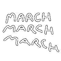 Text March Sticker