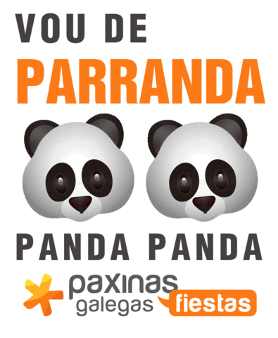 PaxinasGalegas giphyupload panda baile festa Sticker
