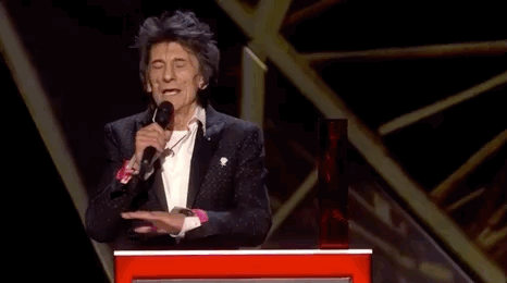 ronnie wood heart GIF by BRIT Awards