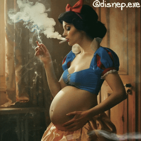 Snow White Smoking GIF