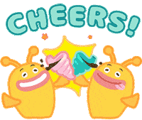 Kuroro_official happy party celebrate drink Sticker