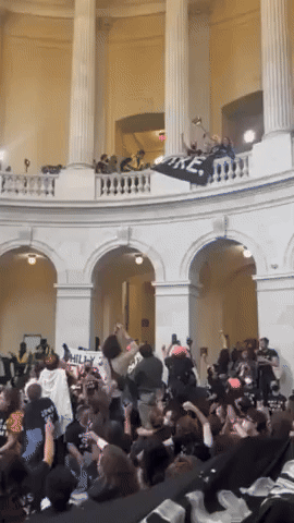 Protesters Arrested Inside Cannon Rotunda in DC