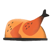Thanks Giving Comida Sticker