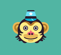 snackstudio animation loop motion monkey GIF