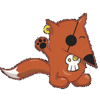 Kitsune Sticker by Pirates of Tokyo Bay