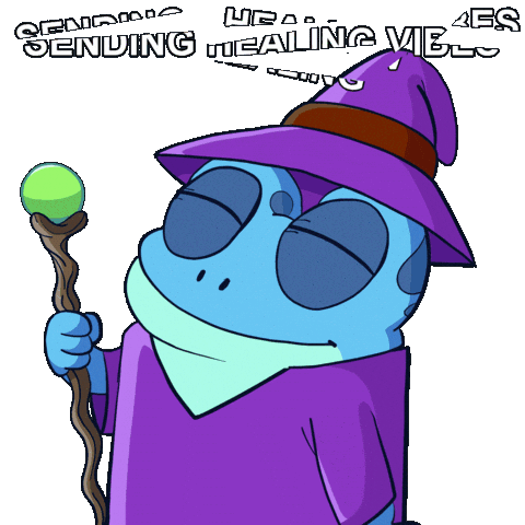 Heal Good Vibes Sticker by Croakey