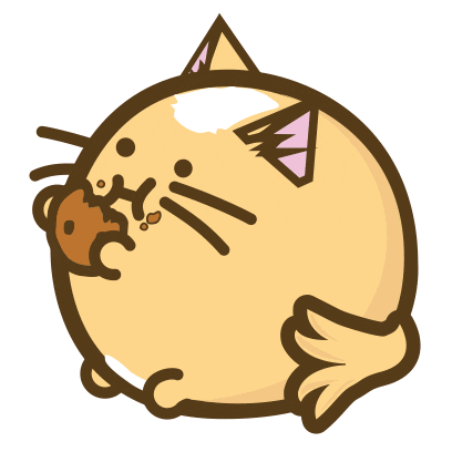 Fuzzballs giphyupload anime cat cute Sticker