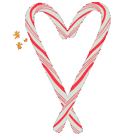 Candy Cane Love Sticker