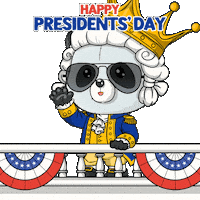 George Washington Usa Sticker by PandaPals