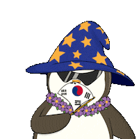 South Korea Flag Sticker by Pudgy Penguins