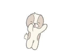 yu_art02 dog morning sleepy 犬 Sticker