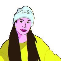 rivkirabinowitz fashion cartoon confused style Sticker