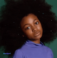 Afro Afroemoji Kinkyhair Naturalhair Hair Reaction Girrrrlll Edges Hairstyles Blackgirlmagic GIF by Charli Gurl