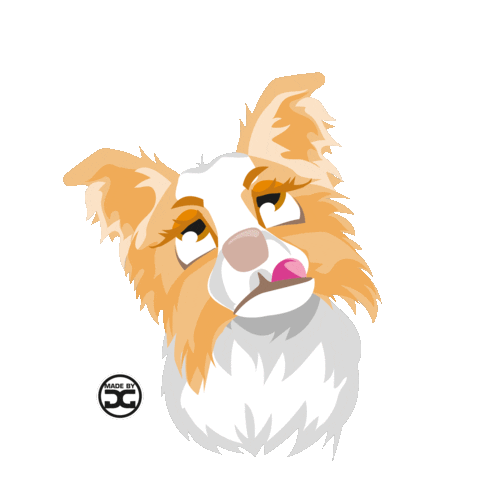 Think Border Collie Sticker by Doggygraphics