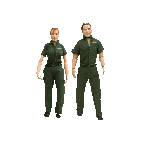 SERVPROofMontgomeryCounty couple uniform action figures servpro Sticker