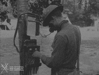 NationalWWIMuseum black and white military communication telephone GIF
