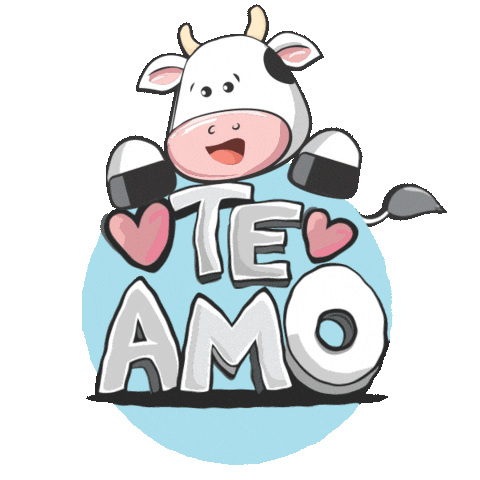EduKreativo giphyupload i love you cow te amo Sticker