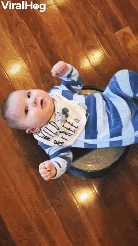 Baby Laying On A Roomba GIF by ViralHog