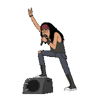 rock sing Sticker by Si_abi