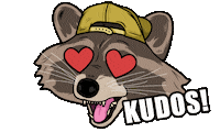 Cartoon Love Sticker by Trash Panda Tribe