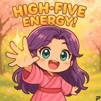 High Five Cherry Blossoms GIF by Persona