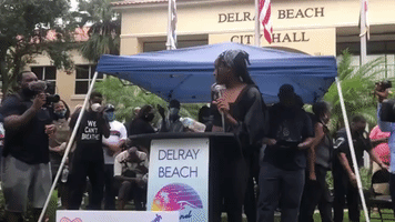 Tennis Star Coco Gauff Gives Emotional Speech at Delray Beach Rally
