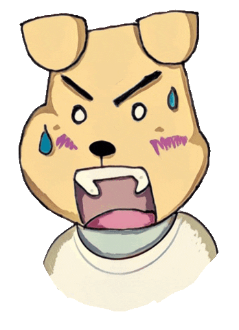 Shocked Dog Sticker by doghero