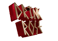 BodvarRose pink cheers wine rose Sticker