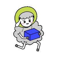 thehoodsheep delivery working coming package Sticker