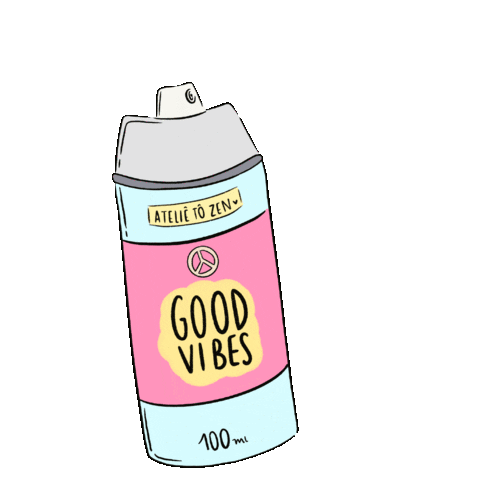 atelietozen giphyupload love good vibes spray Sticker