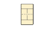 HYERESCOLLECTION tennis padel tenniscourt hyeres Sticker
