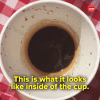 Espresso inside cup
