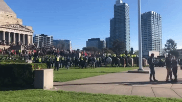 Hundreds Arrested Following Anti-Lockdown Protest at Melbourne War Memorial