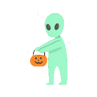 Trick Or Treat Art Sticker