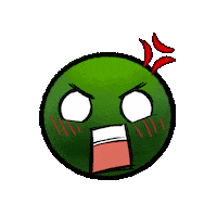 mossamigos angry pissed marimo moss amigos Sticker