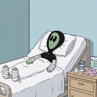 Get Well Soon Hospital GIF by Lonely Aliens