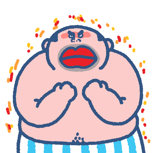 Angry Fire Sticker by SOWINGHONG