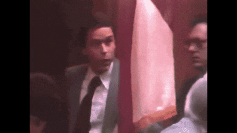 Endoftheworldartist giphyupload triggered serial killer ted bundy GIF