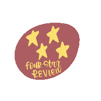 Four Stars Book Review Sticker